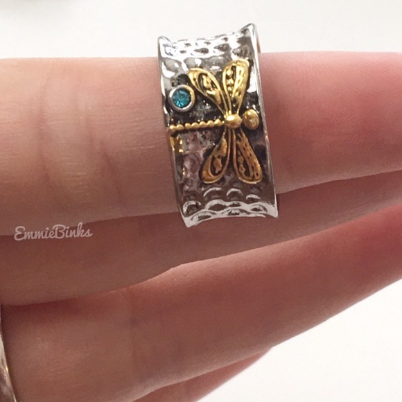 New FP Textured Dragonfly Band Ring - Picture 12 of 14